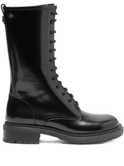 CASADEI 30MM WIZZARD LACE-UP LEATHER BOOTS