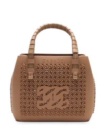 Casadei 3d Tote Bag In Brown
