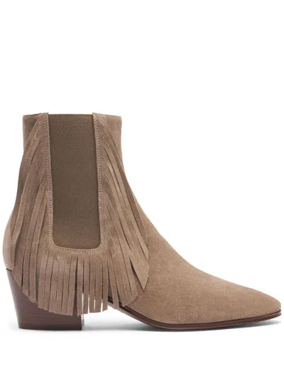 Casadei 50mm Beat Boots In Neutrals