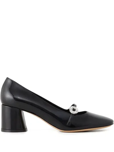 Casadei 50mm Cleo Crystal-detail Pumps In Black