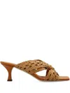 Casadei Strappy Sandals With Mid Heel And Square Toe