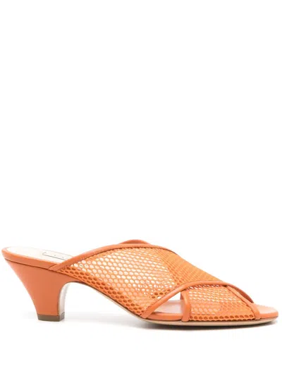 Casadei 50mm Muni Mules In Orange