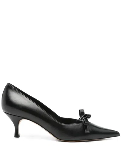 Casadei 70mm Bow-detailed Pumps In Black