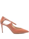 Casadei 80mm Cut-out Strap Pumps In Brown