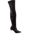 Casadei 80mm Pointed-toe Stiletto Boots In Black