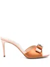 Casadei Julia You Satin Mules - Woman Mules Topazio And Light Peach 37.5 In Brown