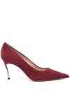Casadei 85mm Suede Pumps In Red