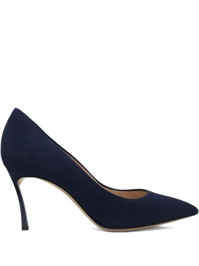 Casadei 90mm Blade Pumps In Blue