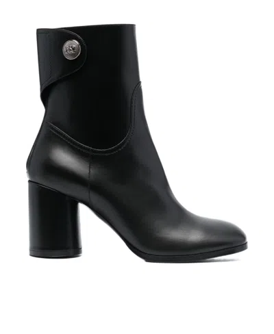 Casadei 90mm Block-heel Leather Boots