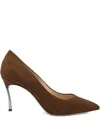 Casadei 90mm Samurai Blade Pumps In Brown