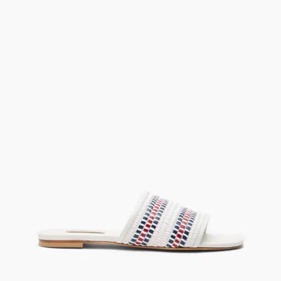 Casadei Amalfi Slide Sandal - Woman Flats And Loafers Multicolor2 39 In White