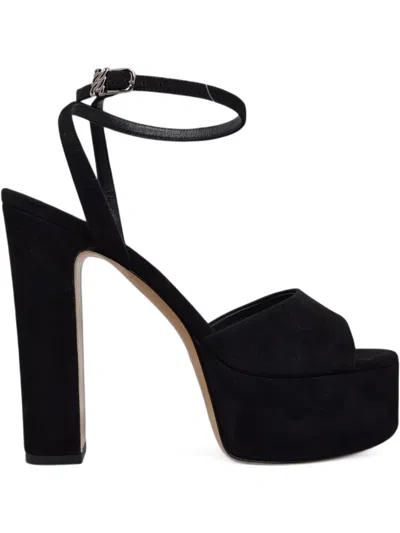 Casadei Ankle-strap Platform Sandals In Black