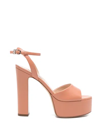 Casadei Patty Minorca Ankle Strap Platform Sandals In Brown