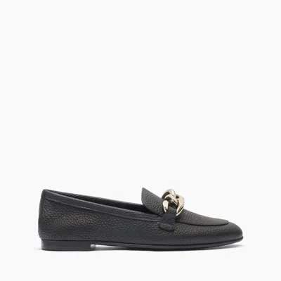 Casadei Antilope Chain Loafers - Woman Flats And Loafers Black 37