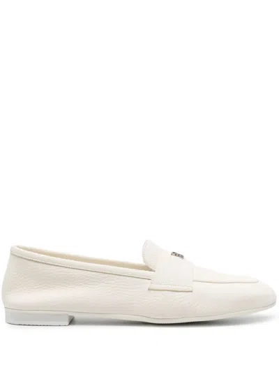 Casadei Antilope Leather Loafers In Neutrals
