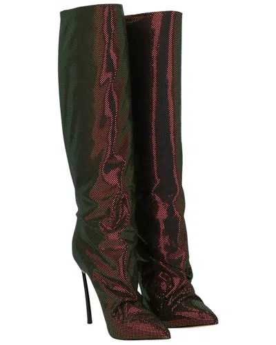 Casadei Aurora Boreale Knee-high Boot In Green