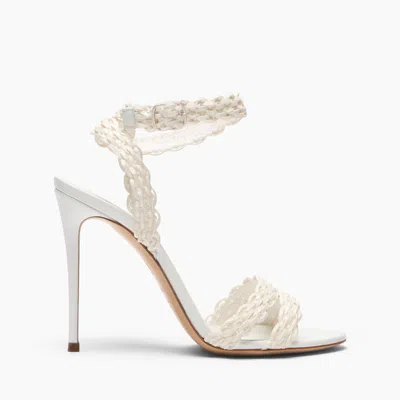 Casadei Avenida Julia Heeled Sandals In White