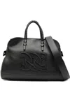 Casadei Versatile Tote Bag Detachable Shoulder Strap In Black