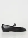 Casadei Ballet Flats With Crystals Loafers & Slippers In Schwarz