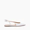 Casadei Dancer Ankle Strap Flat Pumps In White