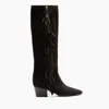 Casadei Beat Fringe Suede High Boots - Woman High Boots Black 41
