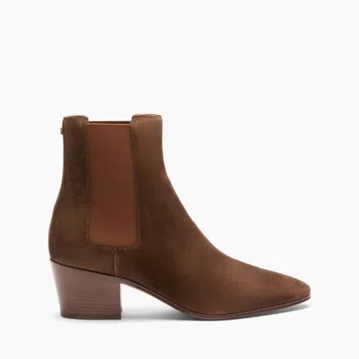 Casadei Beat Suede Ankle Boots - Woman Ankle Boots Cocoa 37