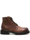 Casadei Beatles Anticato Booties In Brown