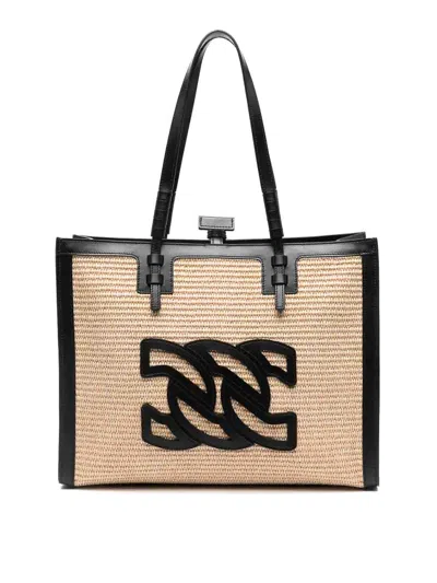 Casadei Beau Rivage Shopping Bag In Sand