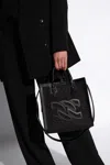 Casadei Beauriva Logo-patch Shopper Bag In Black