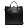 Casadei Braided-handle Embossed-logo Tote Bag In Black
