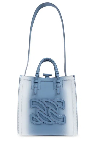 Casadei Mini Beaurivage Shade Tote Bag In Blue