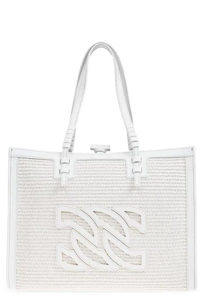 Casadei Beaurivage Tote Bag In White