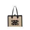 Casadei Rectangular Woven Texture Tote Bags