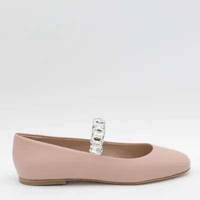 CASADEI BEIGE LEATHER FLATS