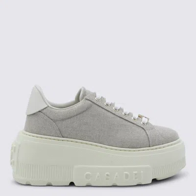 Casadei Beige Leather Nexus Solar Eclipse Sneakers In Gray