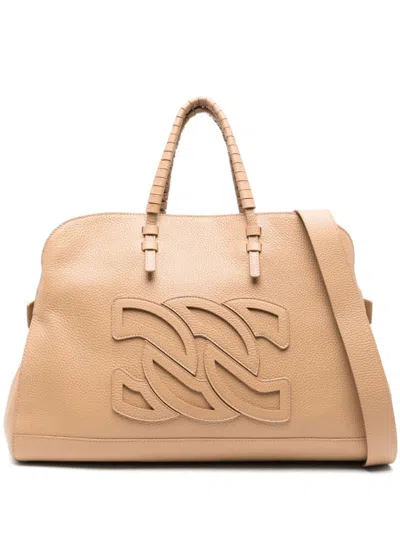CASADEI BEIGE PARK AVENUE TOTE