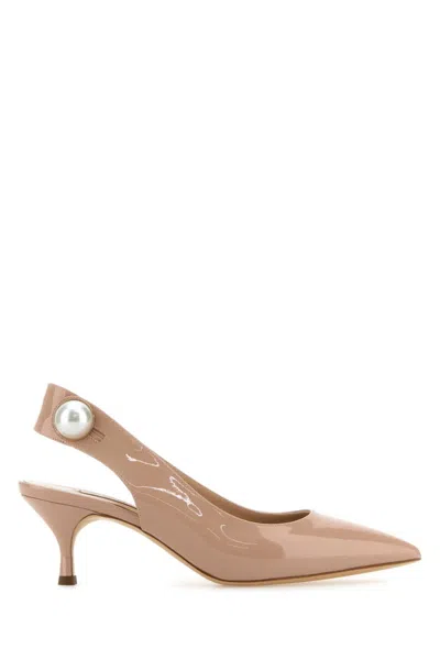 Casadei Beige Slingback Heels