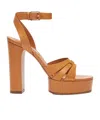Casadei Betty Sandal Leather - Woman Platforms Natur 39 In Brown