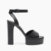 Casadei Betty Leather Platforms Sandals - Woman Platforms Black 38