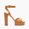 Casadei Betty Leather Platforms Sandals - Woman Platforms Natur 39 In Natur