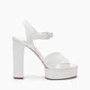 Casadei Betty Leather Platforms Sandals - Woman Platforms White 37