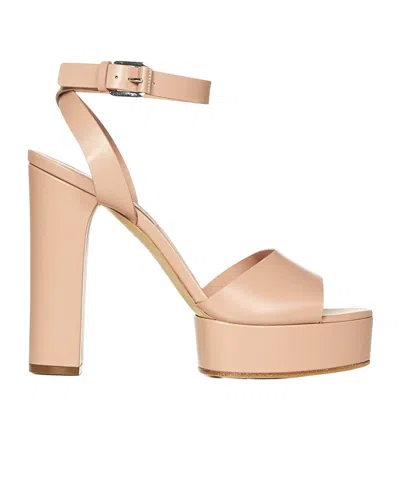 Casadei Betty Leather Platforms Sandals