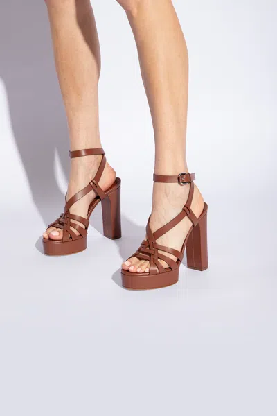 Casadei ‘betty' Platform Sandals In Brown