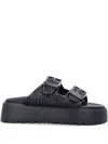 Casadei Black Slip-on Sandals In Black
