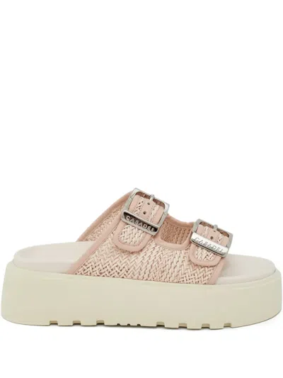 Casadei Birky Ale Platform Buckled Sandals In Pink