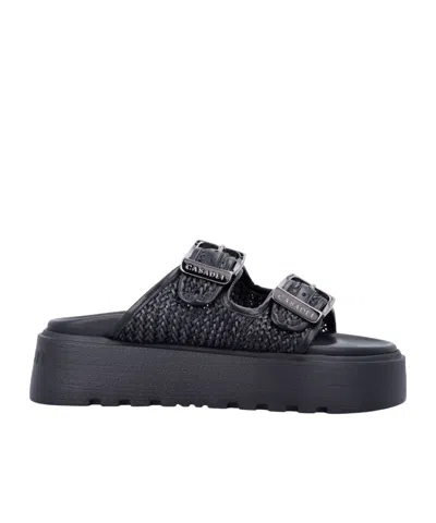 Casadei Birky Ale Platform Slides In Black