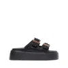 Casadei Birky Ale Flatform Slides In Black