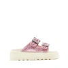 Casadei Birky Ale Flatform Slides In Pink