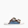 Casadei Birky Denim Flat - Woman Flats And Loafers Denim And Saddle 37 In Denim And Saddle