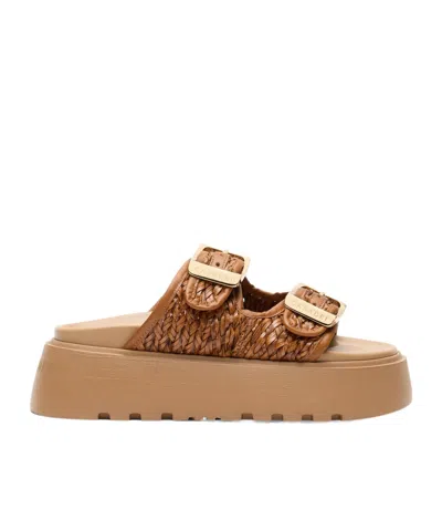 Casadei Birky Platform Buckle Sandals In Brown